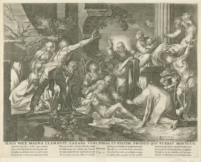 Iesus voce magna clamavit; Lazare, veni foras et statim prodiit qui fuerat mortuus