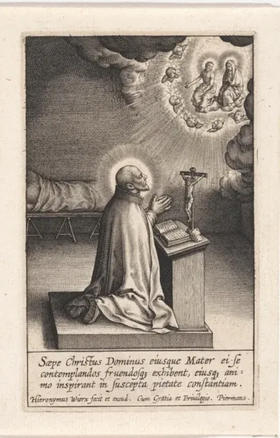Ignatius van Loyola heeft een visioen van Christus en Maria