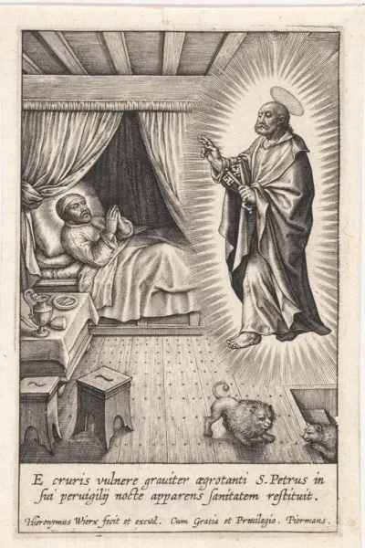 Ignatius van Loyola heeft een visioen van Petrus