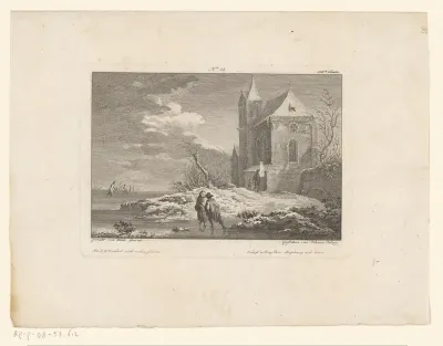 IJsvermaak bij kapel