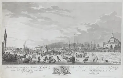 IJsvermaak op de Maas bij Rotterdam, 1784