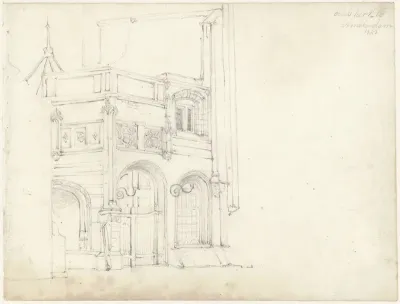 IJzeren kapel en het Zuider portaal aan de Oude Kerk te Amsterdam