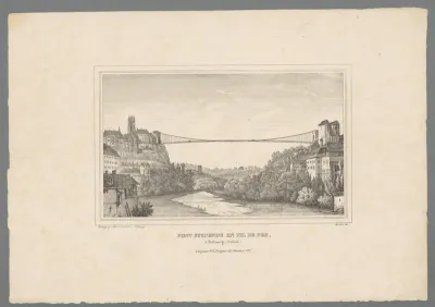 IJzeren spoorwegbrug te Fribourg
