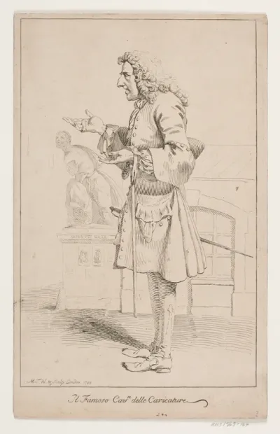 "Il famoso Cavre delle Caricature". Portræt af Pier Leone Ghezzi (1674-1755)