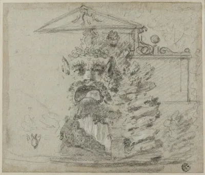 'Il Mascherone,' a Rocaille Fountain on the Grounds of the Villa Borghese