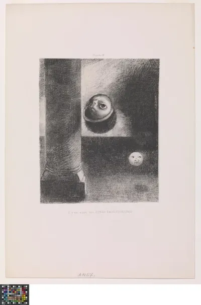 Il y eut aussi des êtres embryonnaires [Er waren ook embryonale wezens], uit de reeks Hommage à Goya.  6 lithographies par Odilon Redon