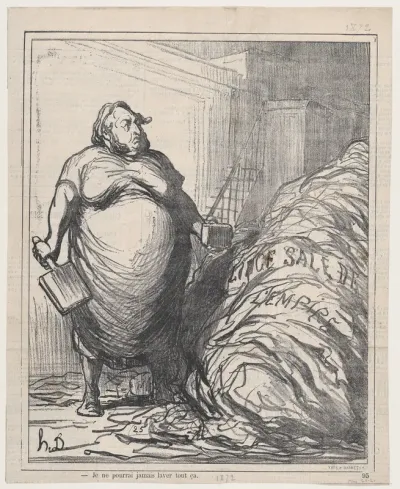 I'll never be able to wash all of this, from 'News of the day,' published in Le Charivari, May 20-21, 1872