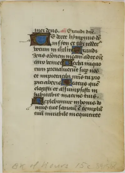Illuminated Manuscript Leaf from a Book of Hours