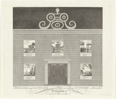 Illuminatie van het huis van M.T. Peypers te Rotterdam, 1788