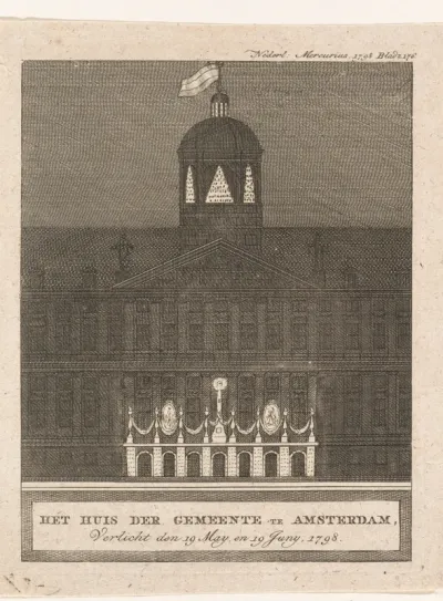 Illuminatie van het Stadhuis op de Dam, 1798