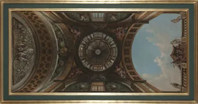 Illusionistic vault design of a hall in the Ujazdów Castle