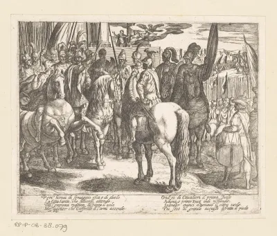 Illustratie bij Canto I van Tasso's 'Gerusalemme Liberata'