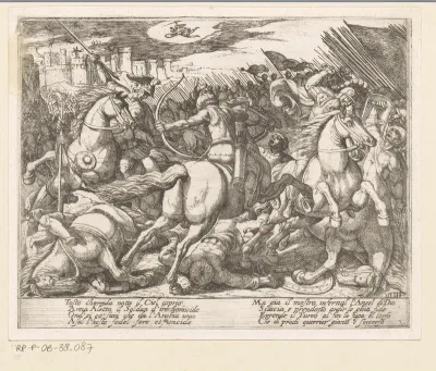 Illustratie bij Canto IX van Tasso's 'Gerusalemme Liberata'