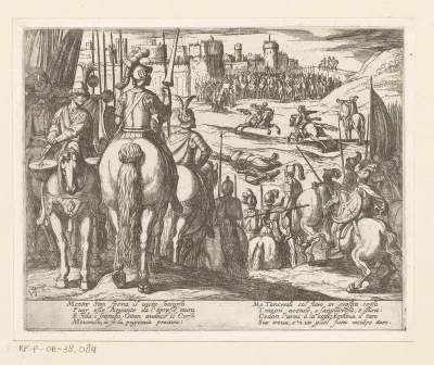 Illustratie bij Canto VI van Tasso's 'Gerusalemme Liberata'