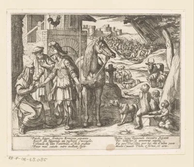 Illustratie bij Canto VII van Tasso's 'Gerusalemme Liberata'