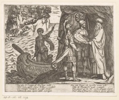 Illustratie bij Canto XV van Tasso's 'Gerusalemme Liberata'