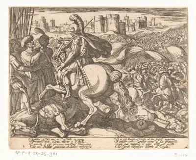 Illustratie bij Canto XX van Tasso's 'Gerusalemme Liberata'