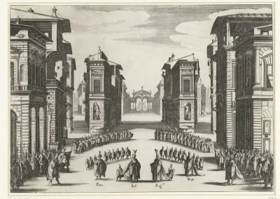 Illustratie bij de tweede acte van de tragedie 'Il Solimano'