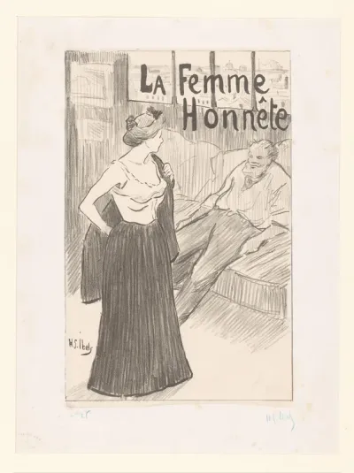 Illustratie bij het lied La Femme Honnête