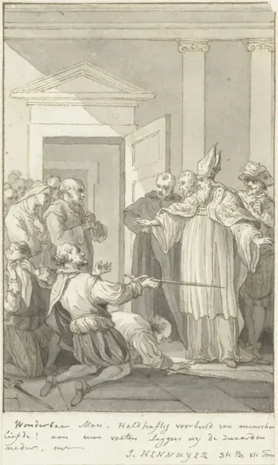 Illustratie voor het toneelstuk Hennuyer, Bisschop van Lisieux
