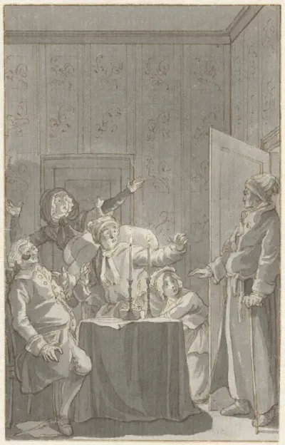 Illustratie voor het toneelstuk Het mislukt bedrog van F.W. Gotter