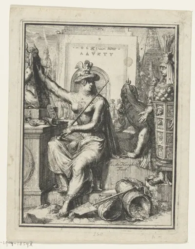 Illustratie voor 'Hieroglyphica of merkbeelden der oude volkeren' van Romeyn de Hooghe