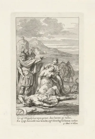 Illustratie voor: Jean Baptiste Racine, 'Fedra', 1770