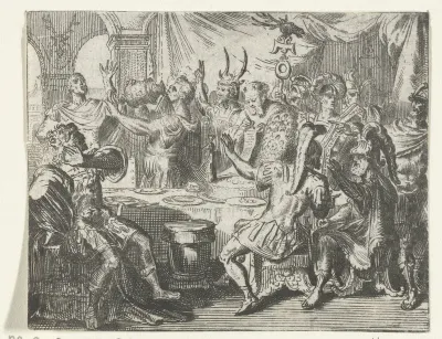 Illustratie voor La coupe enchantée uit Contes et nouvelles van Fontaine