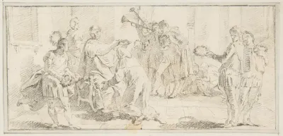 Illustration for a Book: Allegorical Scene of Coronation