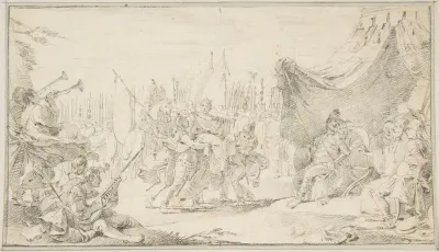 Illustration for a Book: General Carried in Triumph