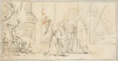Illustration for a Book: Queen of Port City Receiving Envoys