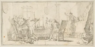 Illustration for a Book: Scene of a Murder in an Interior
