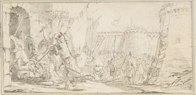 Illustration for a Book: Soldiers Storming a City