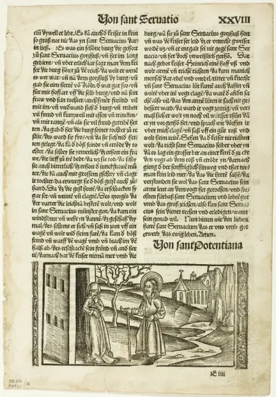 Illustration from Das Leben der Heiligen, plate sixteen from Woodcuts from Books of the XVI Century