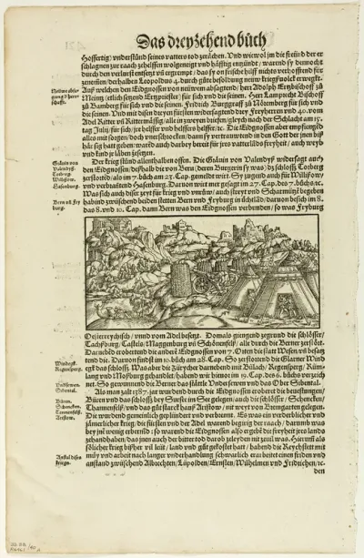 Illustration from Gemeiner loblicher Eydgnoschaft Chronick, plate 40 from Woodcuts from Books of the XVI Century