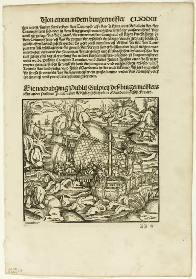Illustration from Romische Historien, plate fifteen from Woodcuts from Books of the XVI Century