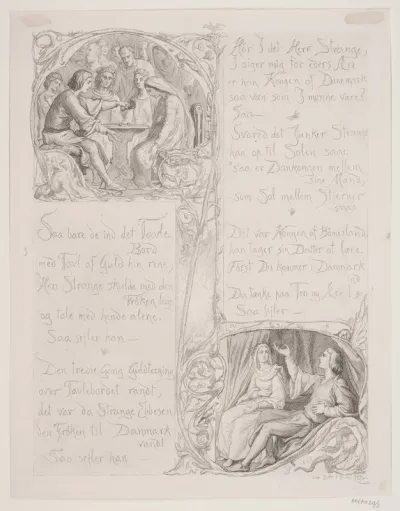 Illustration nr. 3 til "Visen om Dronning Dagmars ankomst til Danmark"