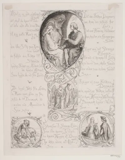 Illustration nr. 4 til "Visen om Dronning Dagmars ankomst til Danmark"