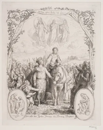 Illustration nr. 6 til "Visen om Dronning Dagmars ankomst til Danmark"