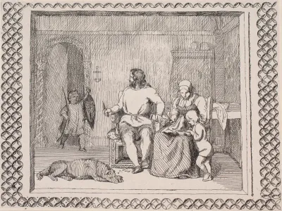 Illustration til Adam Oehlenschlägers digt "De to kirketårne"