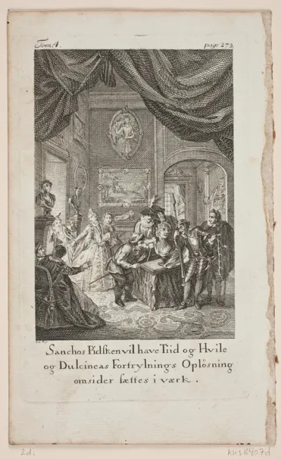 Illustration til Cervantes "Don Quijote", bind 4, p. 273