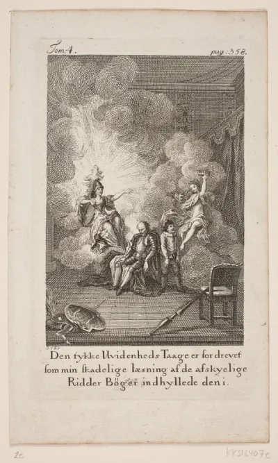 Illustration til Cervantes "Don Quijote", bind 4, p. 358