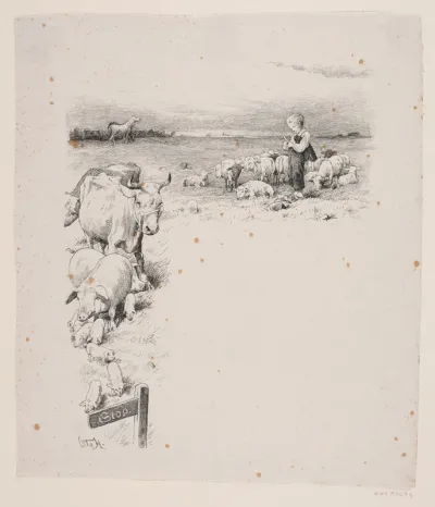 Illustration til Christian Winther, "Chresten og Lene"