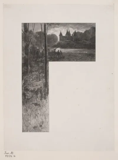 Illustration til Christian Winther, "Hjortens Flugt"
