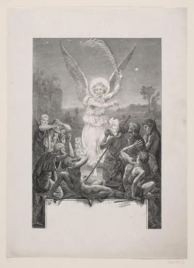 Illustration til "December", digt af Grundtvig
