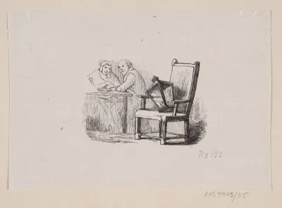 Illustration til "Den gamle Gadelygte" i H.C. Andersen, "Eventyr og Historier", Bind 2