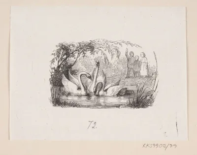 Illustration til "Den grimme Ælling" i H.C. Andersen, "Eventyr og Historier", Bind 1