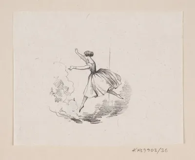 Illustration til "Den standhaftige Tinsoldat" i H.C. Andersen, "Eventyr og Historier", Bind 1