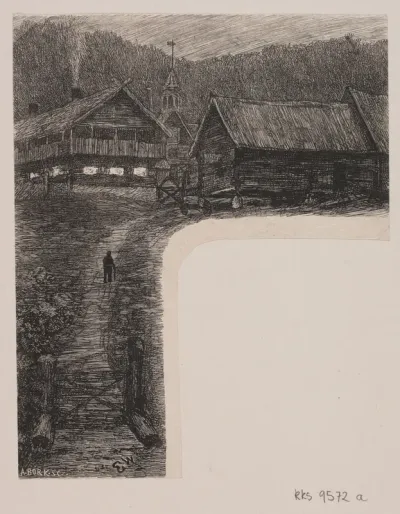 Illustration til "Den syvende far i huset"