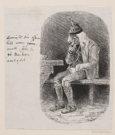 Illustration til "Den syvende far i huset"